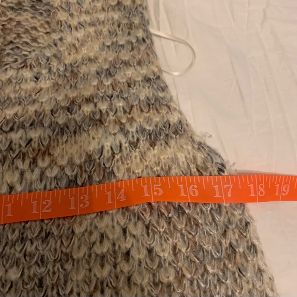 SOLITAIRE long sleeveless cardigan S in beautiful neutrals top hook closure - Picture 12 of 14